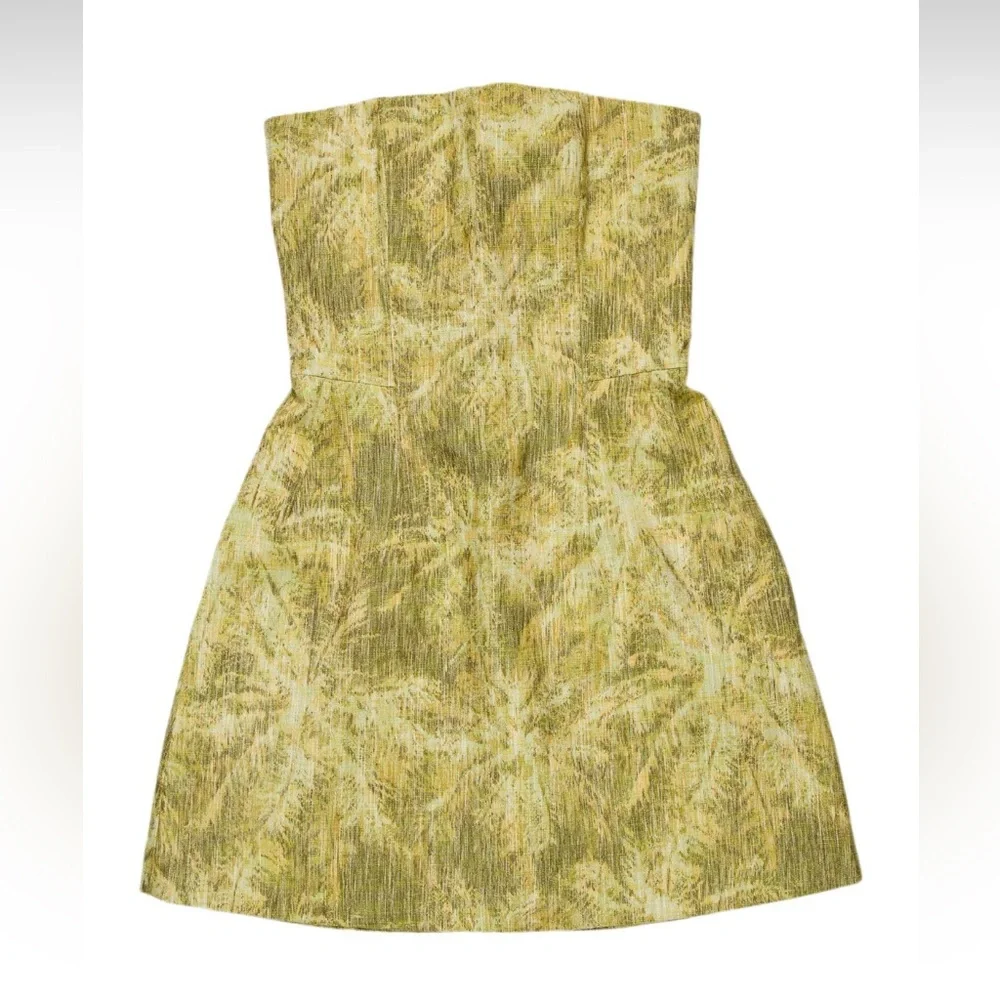 Scanlan Theodore Tinsel Linen Strapless Dress - Picture 7 of 8